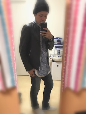 「ディズニー」｜「アイテム（おもちゃ）」を使った、たーしさん（メンズ・169cm）の春コーディネート