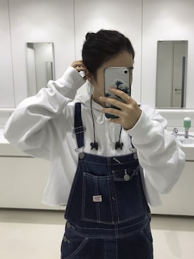 「brandymelville」｜「アイテム（オールインワン・サロペット）」を使った、Nagisaさん（レディース・159cm）の冬コーディネート
