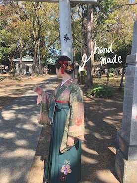 「袴」｜「アイテム（その他）」を使った、Nagisaさん（レディース・159cm）の春コーディネート