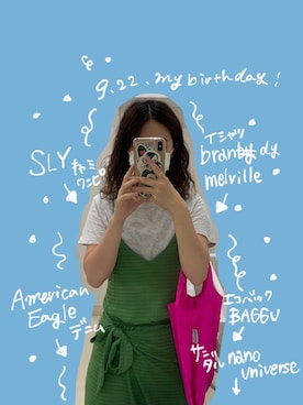 「brandymelville」｜Nagisaさん（レディース・159cm）の秋コーディネート