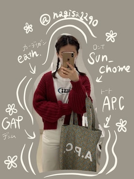 「A.P.C.」｜「アイテム（その他）」を使った、Nagisaさん（レディース・159cm）の冬コーディネート