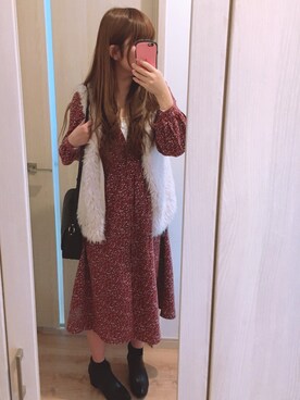 「ロングヘア」｜「アイテム（ブーティ）」を使った、あいちゃんさん（レディース・163cm）の秋コーディネート
