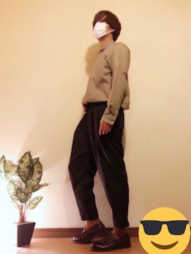「シャツイン」｜「アイテム（その他）」を使った、真城 聡/Sou Mashiroさん（メンズ・173cm）の秋コーディネート