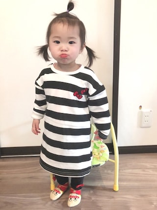 ハローキティコラボ ハローキティコラボ の Lee R Kitty ポケットカットソーワンピース ワンピース Wear