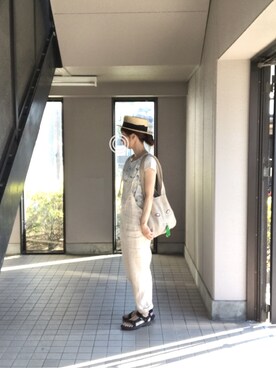 「Handmade（ハンドメイド）のアイテム（サロペット/オーバーオール）」を使った、wabisukeさん（レディース・160cm）の夏コーディネート