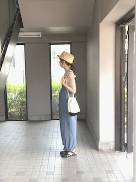 「Handmade（ハンドメイド）のアイテム（サロペット/オーバーオール）」を使った、wabisukeさん（レディース・160cm）の夏コーディネート