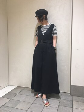 「qualite（カリテ）のアイテム（つなぎ/オールインワン）」を使った、SUZUKIさん（レディース・162cm）の夏コーディネート