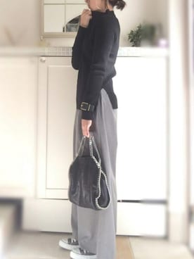 「MINIMUM（ミニマム）のアイテム（パンツ）」を使った、miiimさん（レディース・159cm）の冬コーディネート