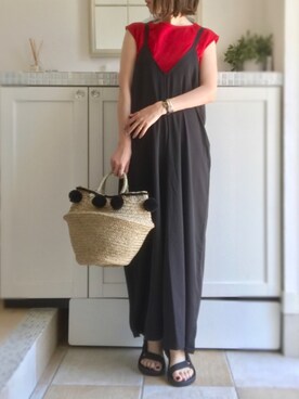 「meJane（ミージェーン）のアイテム（オールインワン・サロペット）」を使った、miiimさん（レディース・159cm）の春コーディネート