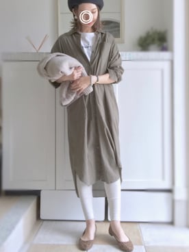 「UR SELECT（ユーアールセレクト）のビッグベレー帽（ハンチング/ベレー帽）」を使った、miiimさん（レディース・159cm）の秋コーディネート