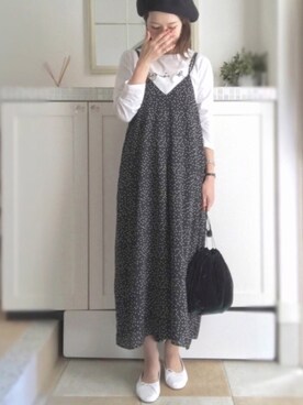 「Sheson（シーズン）のアイテム（オールインワン・サロペット）」を使った、miiimさん（レディース・159cm）の秋コーディネート