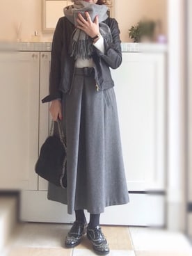 「nitca（ニトカ）のアイテム（ジャケット/アウター）」を使った、miiimさん（レディース・159cm）の冬コーディネート