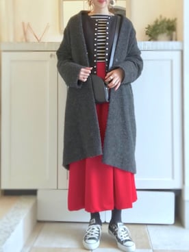 「CONVERSE（コンバース）のconverse（コンバース） ALL STAR OX（オールスターOX）（スニーカー）」を使った、miiimさん（レディース・159cm）の冬コーディネート