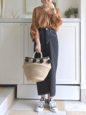 「CONVERSE（コンバース）のconverse（コンバース） ALL STAR OX（オールスターOX）（スニーカー）」を使った、miiimさん（レディース・159cm）の夏コーディネート