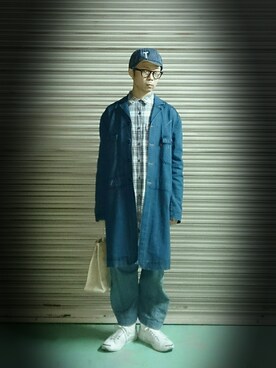 ハンドバッグを使った ショップコート のメンズ人気ファッションコーディネート Wear