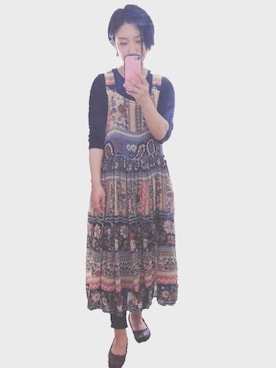 「present（プレゼント）のアイテム（イヤリング）」を使った、amiさん（レディース・155cm）の夏コーディネート