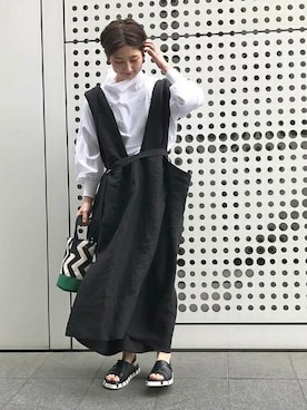 「JOURNAL STANDARD（ジャーナルスタンダード）のアイテム（バッグ）」を使った、Fujiwara Shokoさん（レディース・162cm）の春コーディネート