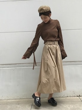 「RITO（リト）のアイテム」を使った、Fujiwara Shokoさん（レディース・162cm）の秋コーディネート