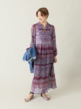 「JOURNAL STANDARD（ジャーナルスタンダード）のアイテム（デニムジャケット）」を使った、Fujiwara Shokoさん（レディース・162cm）の冬コーディネート