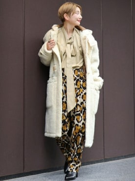 「Gloverall（グローバーオール）のアイテム」を使った、Fujiwara Shokoさん（レディース・162cm）の冬コーディネート