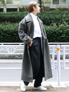 「COMMON PROJECTS（コモンプロジェクト）のアイテム」を使った、Fujiwara Shokoさん（レディース・162cm）の冬コーディネート