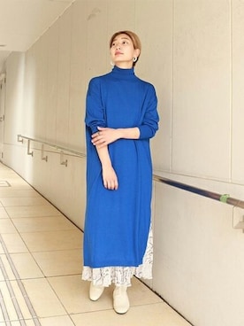 「FABIO RUSCONI（ファビオルスコーニ）のアイテム」を使った、Fujiwara Shokoさん（レディース・162cm）の秋コーディネート