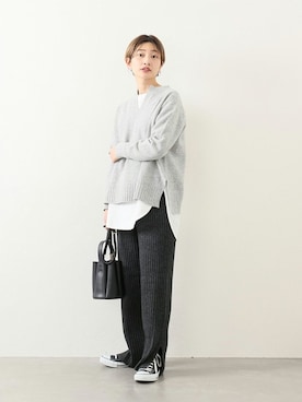 Fujiwara Shokoさん(レディース・162cm)の冬コーディネート