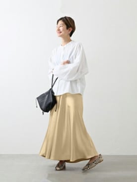 「REMME（レメ）のアイテム（パンプス）」を使った、Fujiwara Shokoさん（レディース・162cm）の冬コーディネート