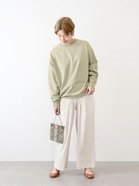 「JOURNAL STANDARD（ジャーナルスタンダード）のアイテム（バッグ）」を使った、Fujiwara Shokoさん（レディース・162cm）の冬コーディネート