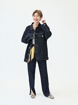 Fujiwara Shokoさん（レディース・162cm）の冬コーディネート