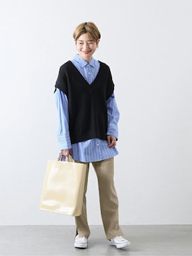 Fujiwara Shokoさん（レディース・162cm）の春コーディネート