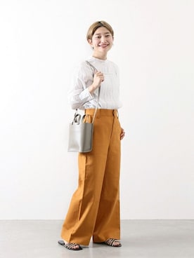 Fujiwara Shokoさん（レディース・162cm）の春コーディネート