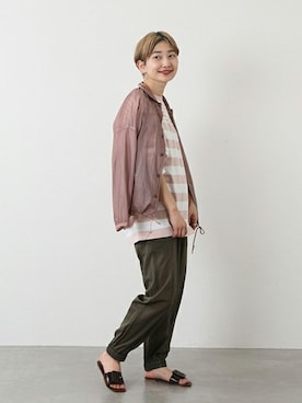 Fujiwara Shokoさん（レディース・162cm）の春コーディネート