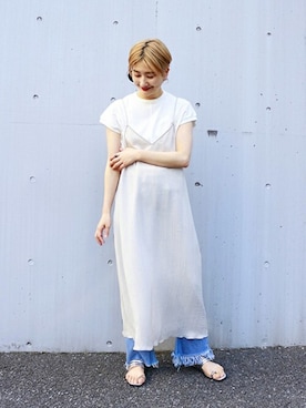 Fujiwara Shokoさん(レディース・162cm)の春コーディネート