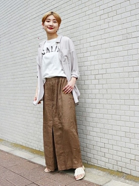 Fujiwara Shokoさん(レディース・162cm)の春コーディネート