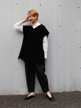 「EVERLAST(スポーツ・ライフスタイル)（エバーラスト）のアイテム」を使った、Fujiwara Shokoさん（レディース・162cm）の春コーディネート