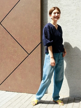 Fujiwara Shokoさん（レディース・162cm）の夏コーディネート