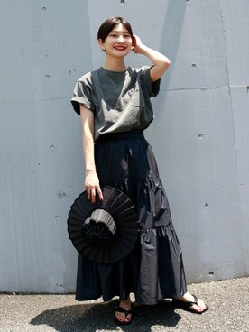 Fujiwara Shokoさん（レディース・162cm）の夏コーディネート