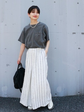 「KEEN（キーン）のアイテム（シューズ）」を使った、Fujiwara Shokoさん（レディース・162cm）の夏コーディネート