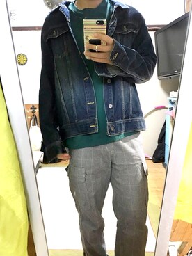 「BLUE WAY（ブルーウェイ）のアイテム（パンツ）」を使った、ZANGEさん（メンズ・165cm）の秋コーディネート