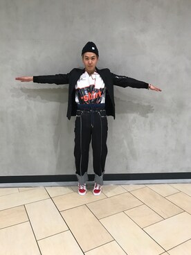 「doublet（ダブレット）のアイテム（Tシャツ/カットソー）」を使った、SHOMAさん（メンズ・172cm）の冬コーディネート