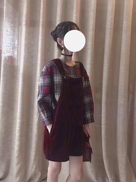 「6IXTY8IGHTのアイテム（オールインワン・サロペット）」を使った、芜嗉さん（レディース・159cm）の夏コーディネート