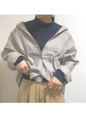 「w closet」｜「アイテム（デニムジャケット）」を使った、ほりちゃんさん（レディース・154cm）の秋コーディネート