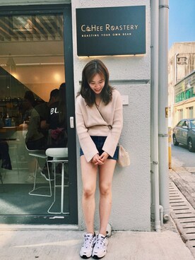 「6IXTY8IGHTのアイテム（パンツ）」を使った、TSZINGさん（レディース・165cm）の冬コーディネート