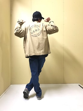 「TYPE BLUE（タイプブルー）のアイテム（パンツ）」を使った、yutaさん（メンズ・174cm）の春コーディネート