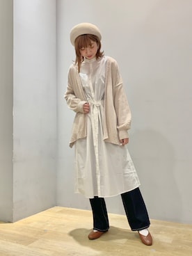 「Lee（リー）のアイテム（その他パンツ）」を使った、なつみさん（レディース・164cm）の春コーディネート