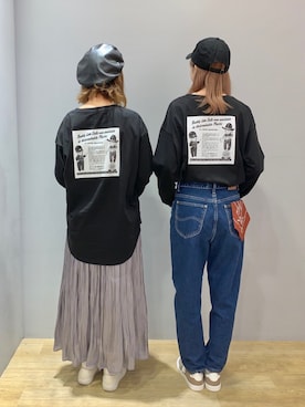 「Lee（リー）のアイテム（その他パンツ）」を使った、なつみさん（レディース・164cm）の秋コーディネート
