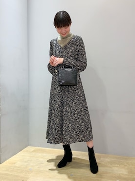 「earth music&ecology（アースミュージックアンドエコロジー）のアイテム」を使った、なつみさん（レディース・164cm）の冬コーディネート