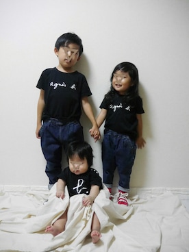 「シャツイン」｜「アイテム（その他）」を使った、*𝐧𝐚𝐫𝐲𝐮* さん（キッズ・110cm）の夏コーディネート