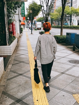 「5（ファイブ）のアイテム（チノパンツ）」を使った、Stanley_Linさん（メンズ・163cm）の秋コーディネート